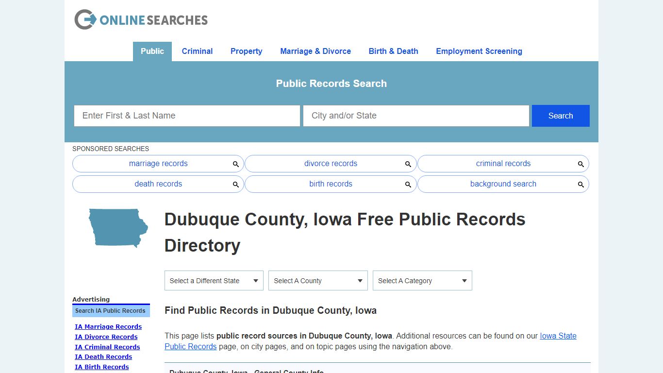 Dubuque County, Iowa Public Records Directory